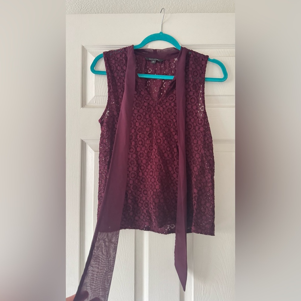 Banana Republic Burgundy Lace Blouse